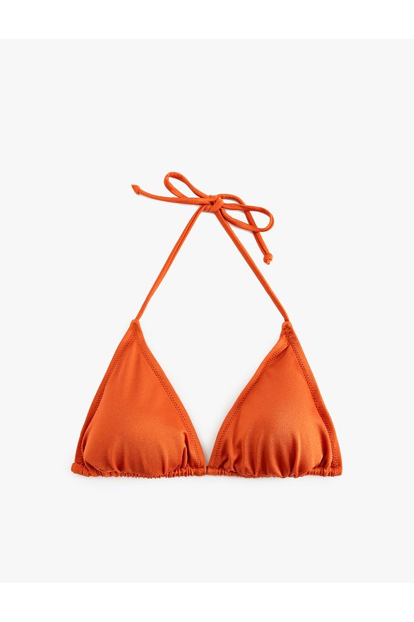 Koton-Drawstring Triangle Bikini Top 1