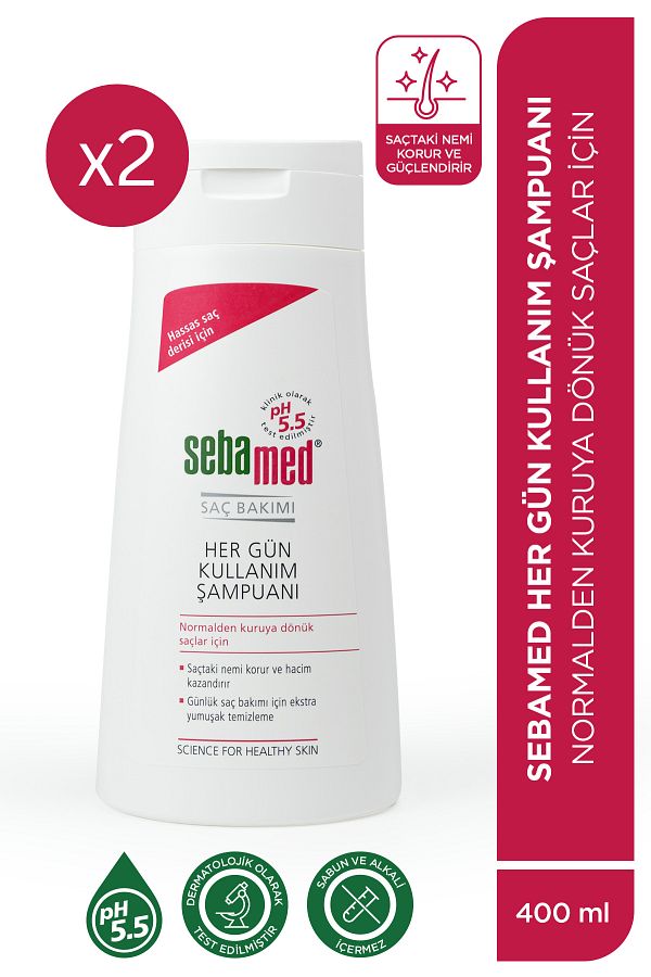 Sebamed-Nourishing Repair Dry and Sensitive Hair Daily Use Daily Hair Care Shampoo 400ml - Set of 2 1