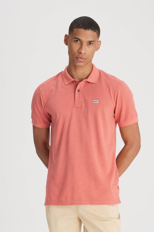 Lee-Polo Neck Coral Men's T-Shirt L231369512 L231369 1