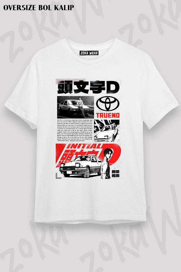 ZOKAWEAR-Unisex Oversize Mold Initial D Truend Design Printed Tshirt 1