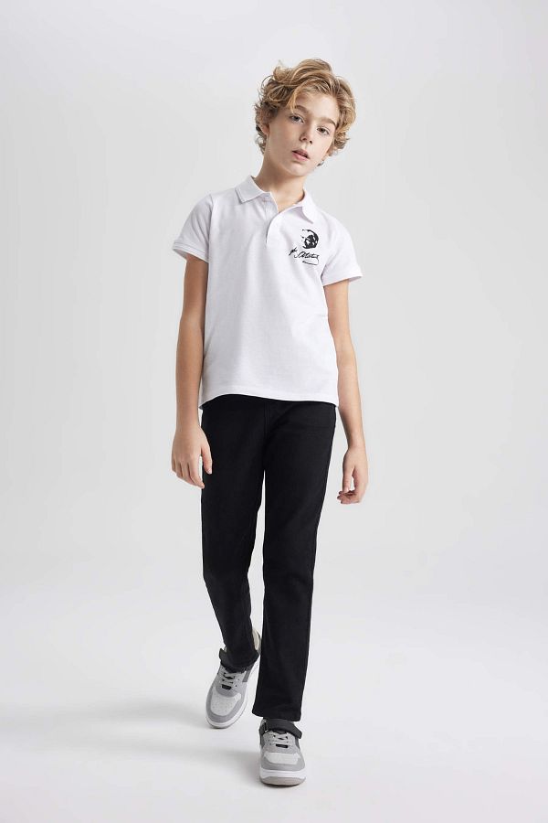 DeFacto-Jungen-Jeans mit gerader Passform und Standardbein, Basic-Hose B5445a824sm 1