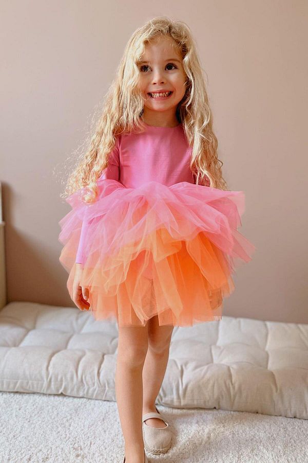 Le Mabelle-Ballerina-Kleid für Mädchen mit rosa Tutu-Rock – Miranda 1