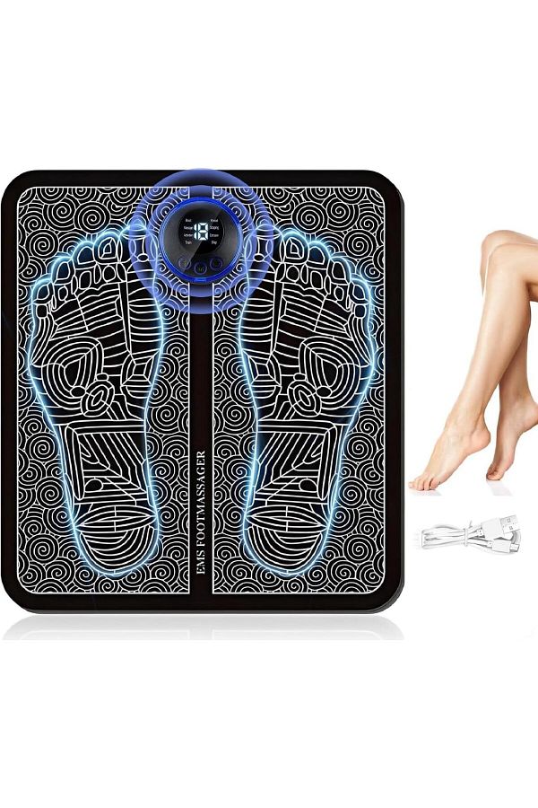 AWH-EMS Foot Massager for Pain & Circulation, 8 Modes, 19 Intensity Levels for Relaxation 1