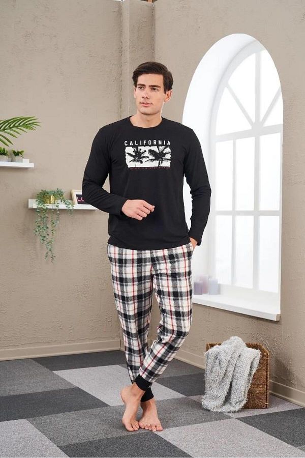 PJS-23702 Set de pijamale cu imprimeu pentru bărbați 1