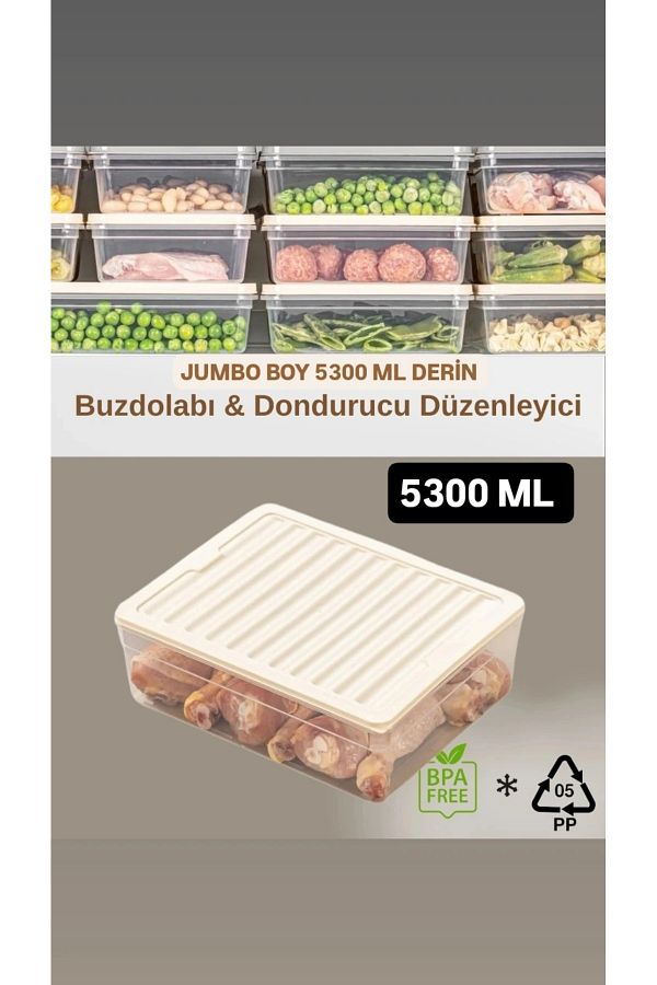 VİZYON-Deep Freezer Storage Container Refrigerator Organizer Ice Box Container Microwave Container 1