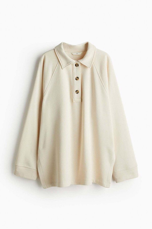 H&M-Collared Sweatshirt 1