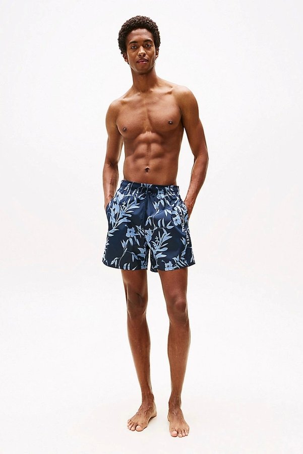 Tommy Hilfiger Medium Drawstring Print Men's Blue Swimwear Um0Um032660G0