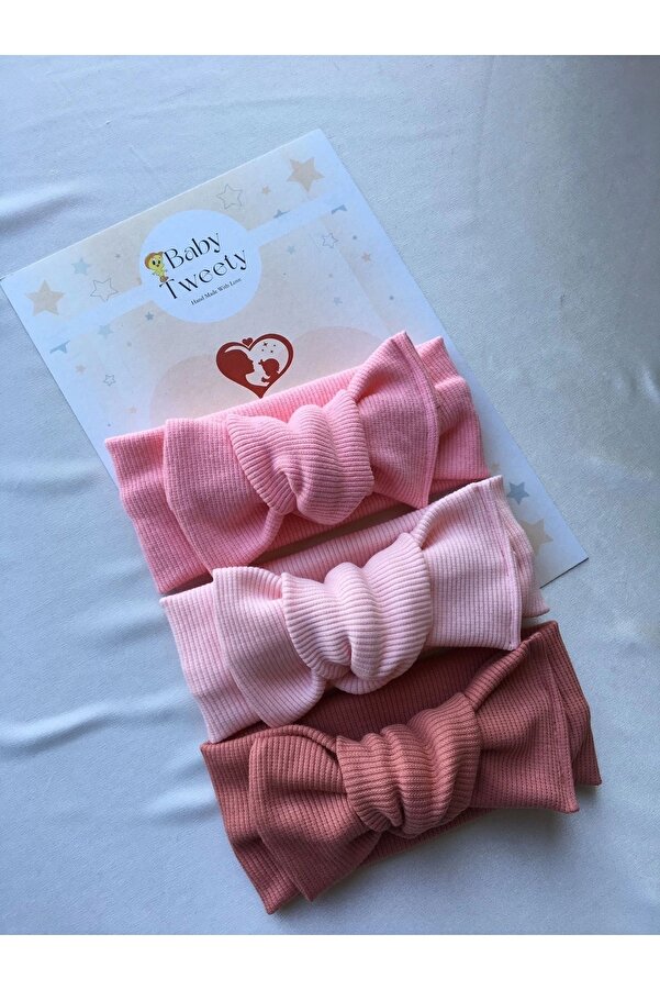 Baby Tweety 3'lü El Yapımı Ribana Kız Bebek Bandana
