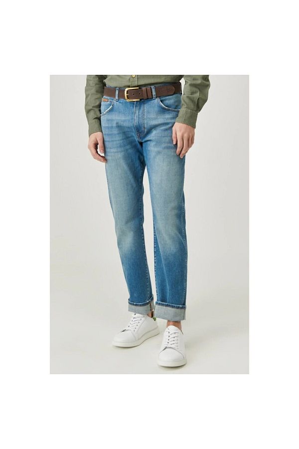 WRANGLER-Texas Slim Ανδρικό Μπλε Τζιν 1