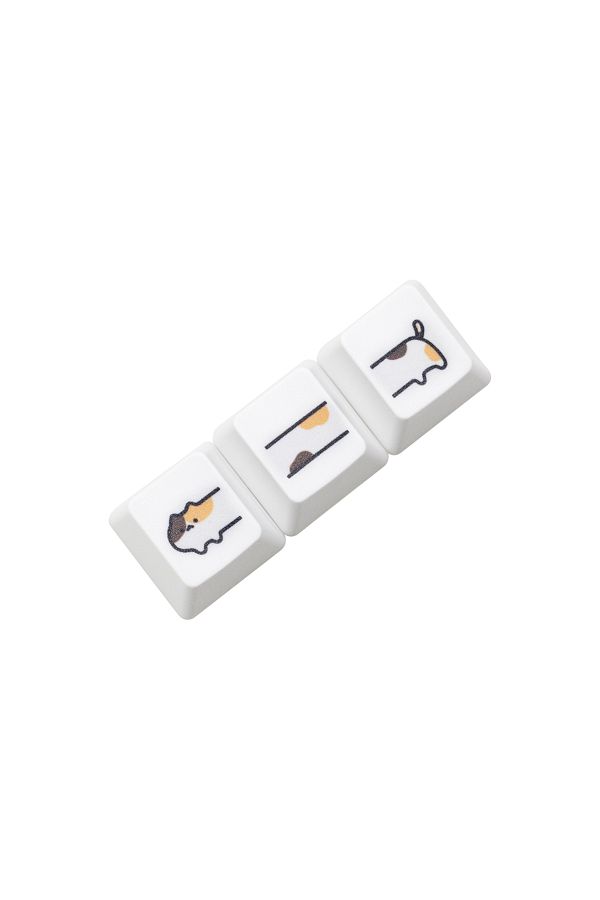 KPrepublic-Calicoc A Keycap X1 Cute Little Calico Cat Keycap Kitty Meme Keycap Dye Subbed Keycaps For Mx Stem G 1