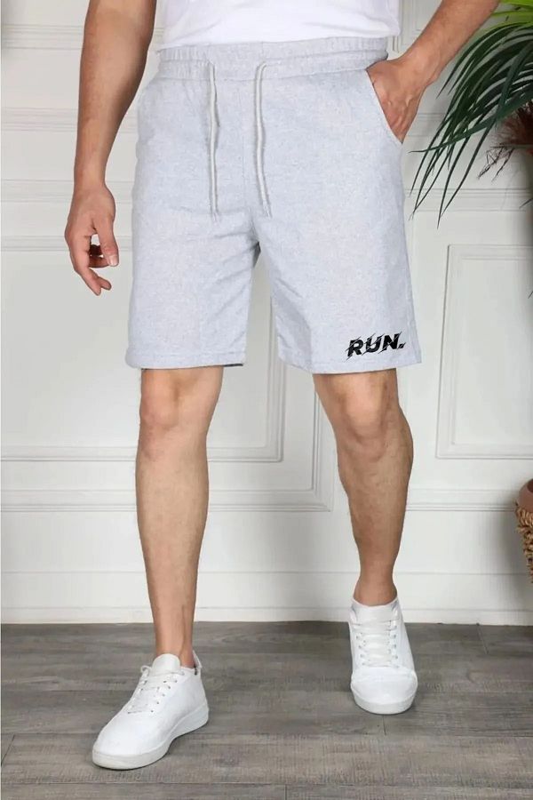 pandy-Unisex Run Printed Basic Shorts 1