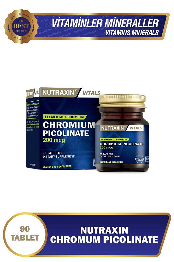 Nutraxin-Chromium Picolinate - 200 Mcg 90 Tablets 1