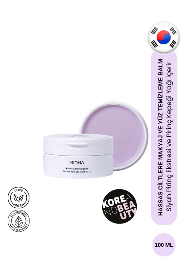 MIDHA-Rice Cleansing Balm 100ml |   Rice Extract Facial Cleansing and Makeup Stick 1