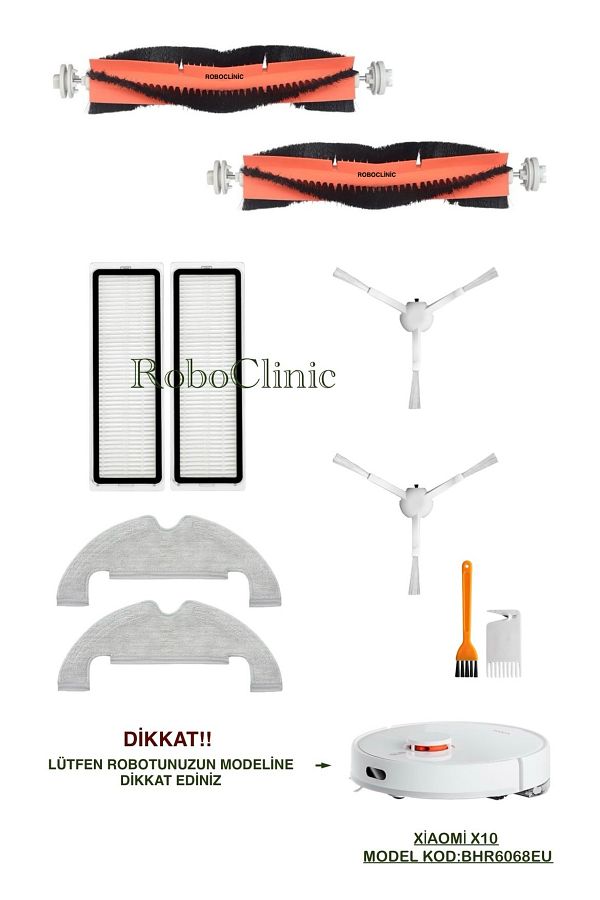 Roboclinic-10 Piece Candidate Compatible with Xiaomi X10 Robot Suçürü Filter Mop Usage 1