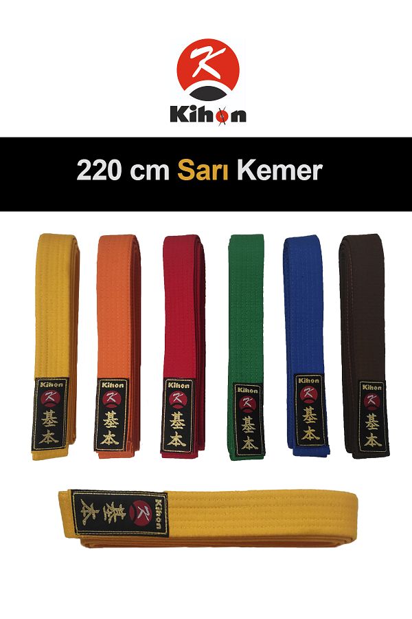 Kihon-Yellow Belt 220 cm Karate / Judo / Aikido / Taekwondo Belt 1