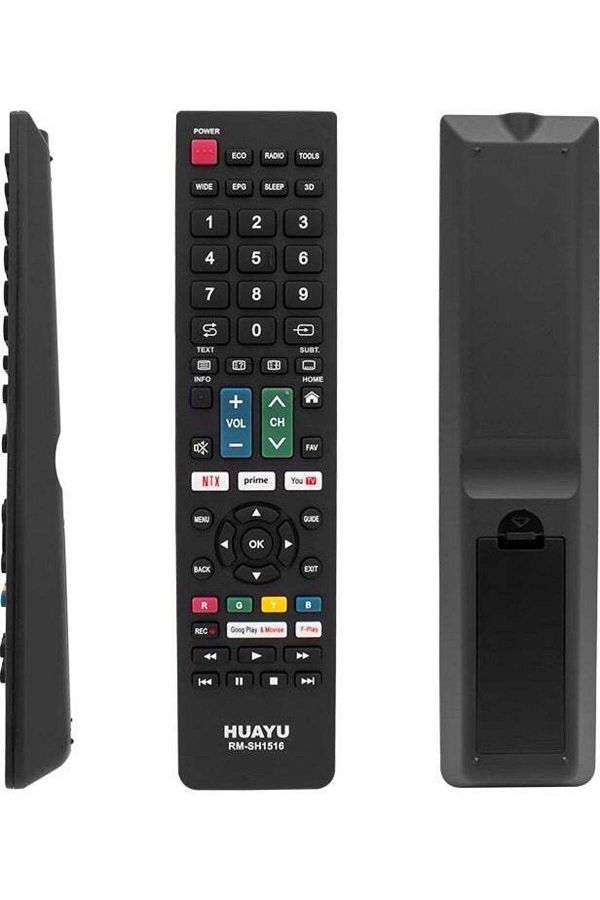 erorex-Huayu Kl RM-SH1516 Sharp Netflix Youtube Prime Video Universal LCD LED TV Remote with Buttons 1
