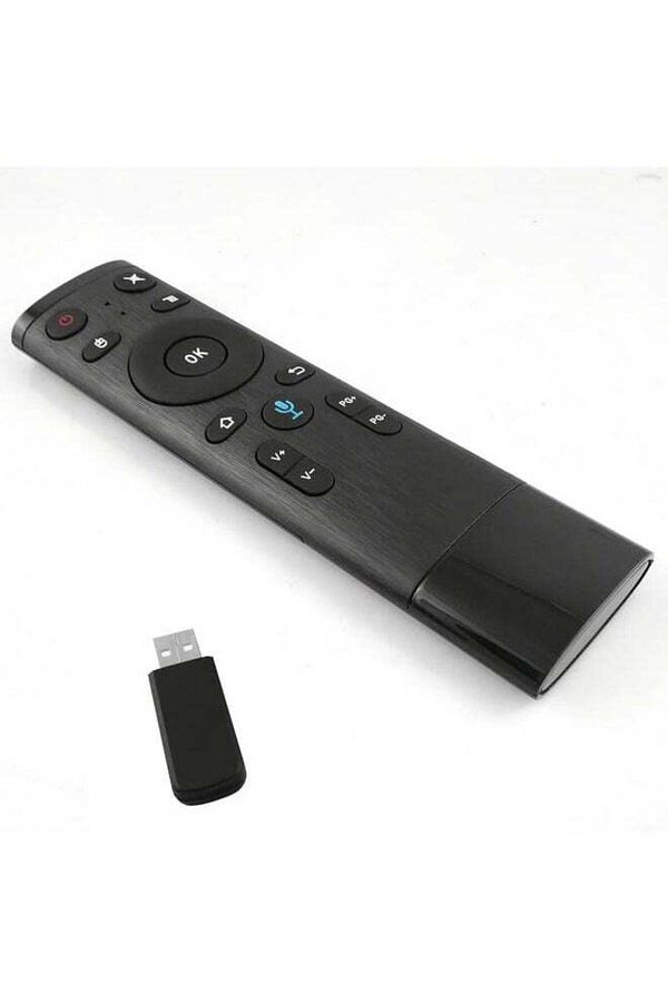 erorex-2.4Hz Wireless Remote Control With USB Receiver Voice Input For Android TV/HTPC/PC/Projector Black 1