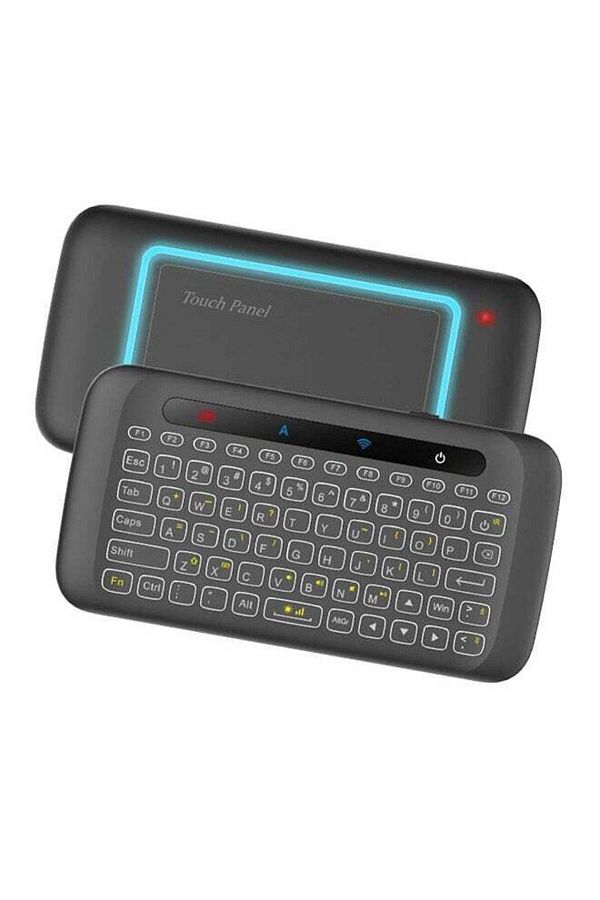 erorex-Wireless Keyboard Remote Control With Touchpad For Smart TV Black 1