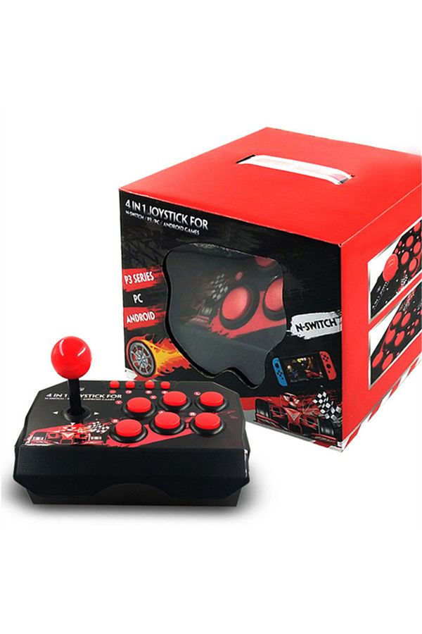 Choice-NS002 4 in 1 Retro Arcade Station Fighting Stick Game Joystick Controller USB Wired Rocker for PS3/S 1
