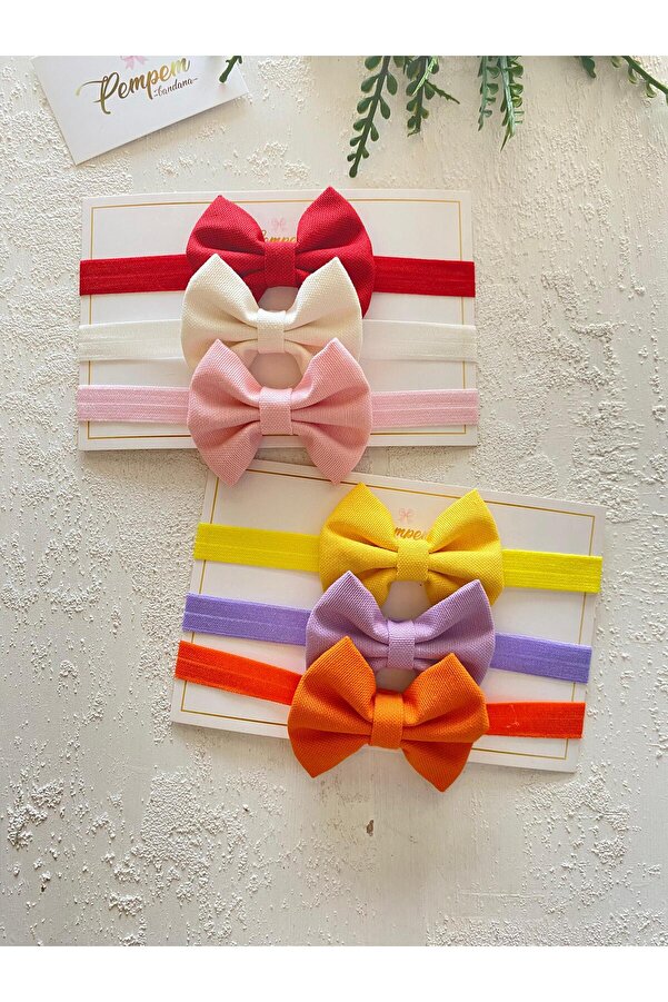 pempem bandana Kiz bebek Keten fiyonk bandana