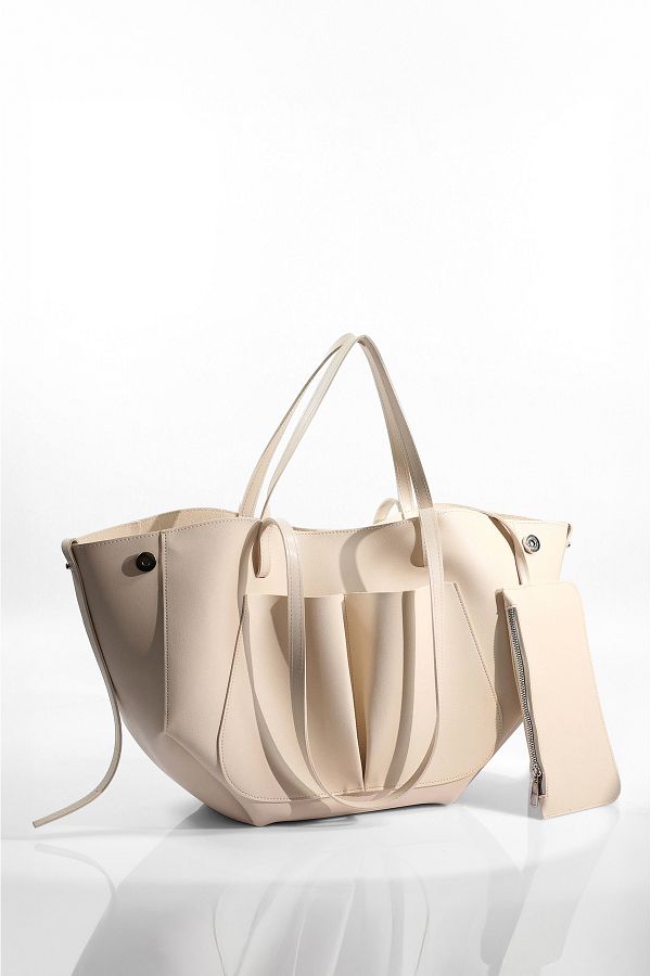 Rimense-Women's Cream Hand and Shoulder Bag 1