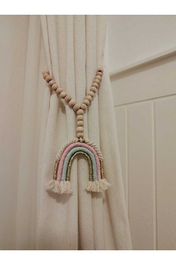 AFRALYAHOME Bebek Çocuk Odası Gökkuşağı Perde Aksesuarı Perde Bağlama Aksesuarı Perde Bağı