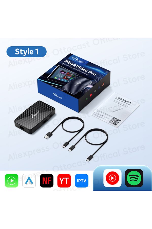 Choice-P2v Pro S1 Ottocast U2 X Pro Wireless Android Auto Carplay Adapter Carplay Box Multimedia Player Car 1