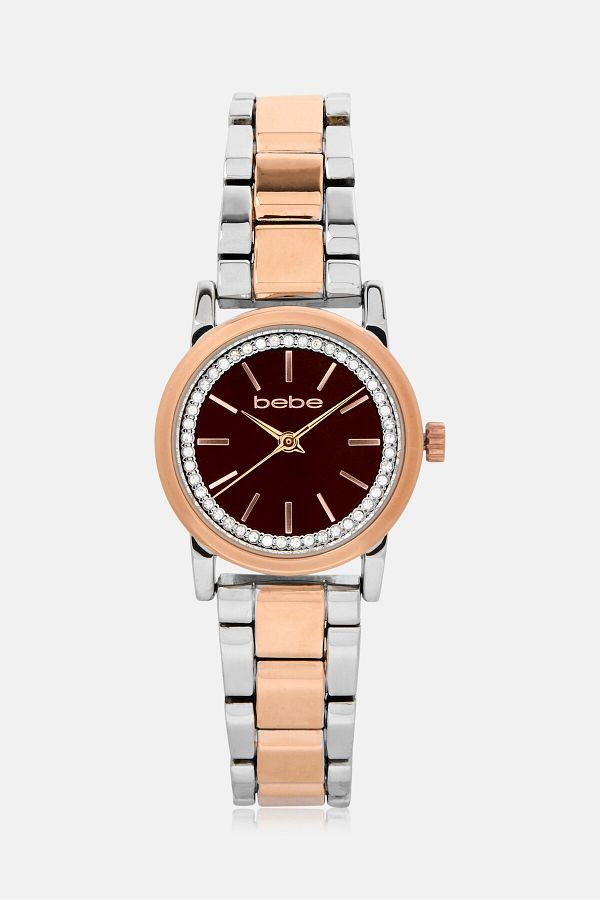 Bebe-Women BB4748LA/05M Round Watch 23mm, Silver/Rose Gold 1