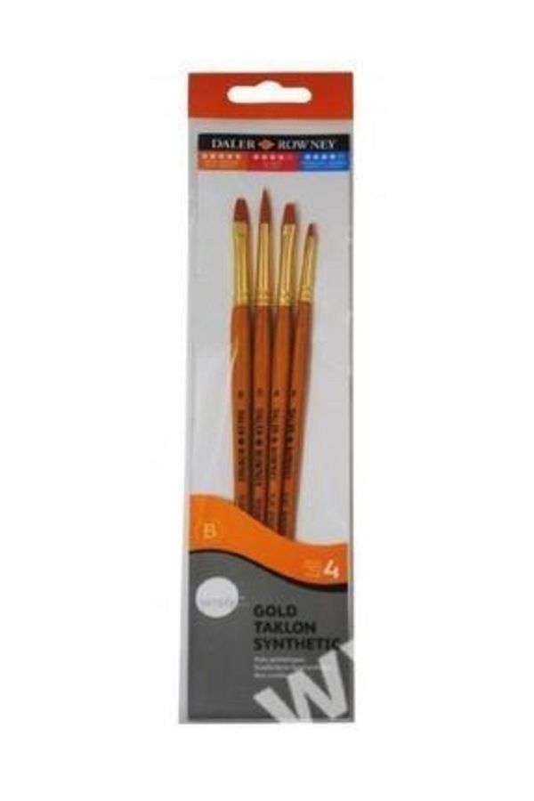 Daler Rowney-Simply Gold Taklon Synthetic 4-Piece Brush Set Code: 400 1