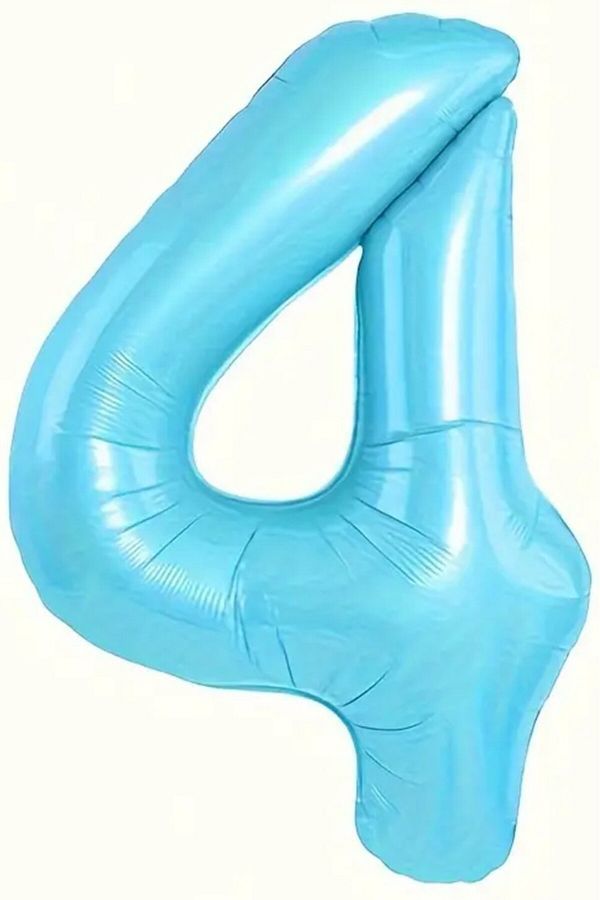 BeySüS-Blue 4 Number Foil Balloon 80 cm 1