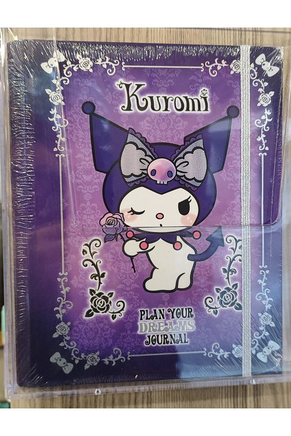 bundle island-Kuromi Hello Kitty Hard Cover Journal Multi-Purpose Notebook with Spiral Inside (24cm * 17cm) 1