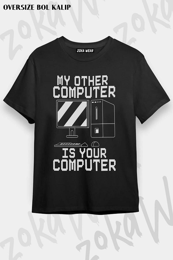 ZOKAWEAR-Tricou imprimat unisex oversize Mold Hacker Computer Design 1