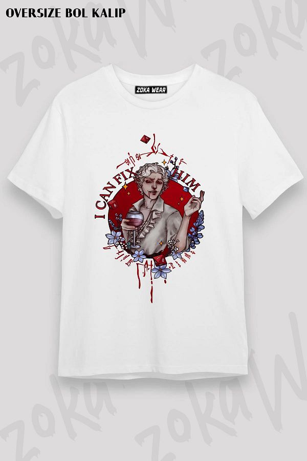ZOKAWEAR-Unisex Oversize Fit Astarion I Can Fix Him Design Printed Tshirt 1