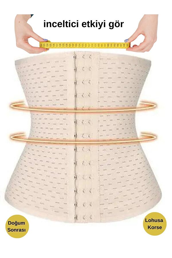 ARTUAL Kadın Lohusa Ten Rengi Korse Doğum Sonrası Korse Toparlayıcı Lohusa Göbek Korsesi