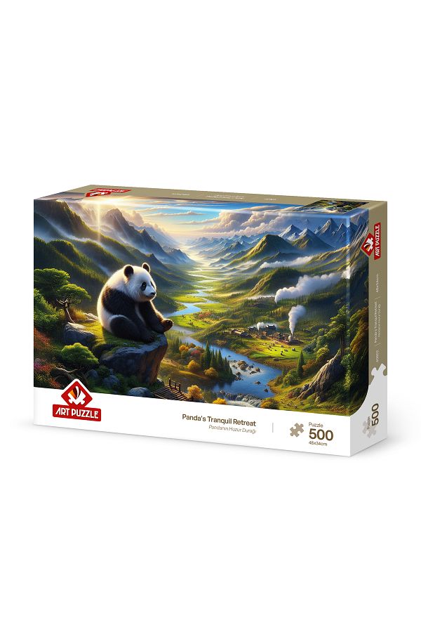 Art Puzzle-Panda's Peaceful Stop 500 Piece Puzzle 1