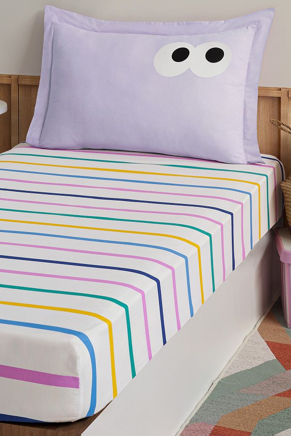 Eponj Home-Funny Lilac Single Pes Elastic Sheet Set 1