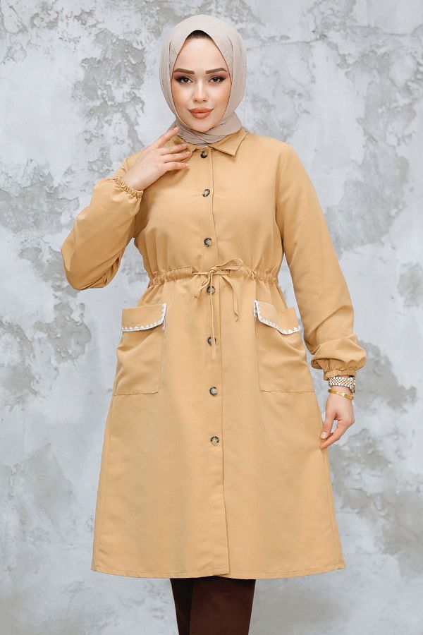 Neva Style-بسكويت حجاب مع أزرار - 91781BS 1