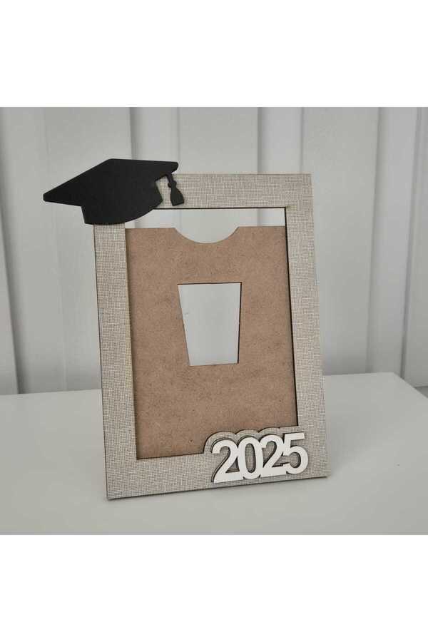 AllFayLazer 15 Adet Karne Hediyesi Öğrenci Ahşap Çerçeve 2025 Kep Mezuniyet Resim Ve Fotoğraf Çerçevesi