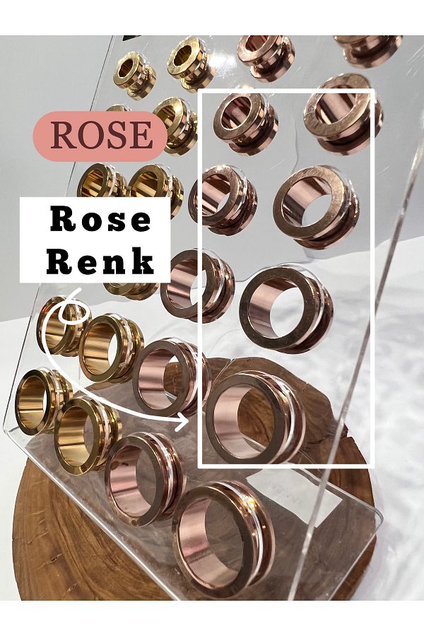 Karınca Piercing-Gold Color Or Rose Color Ear Tunnel Piercing 1