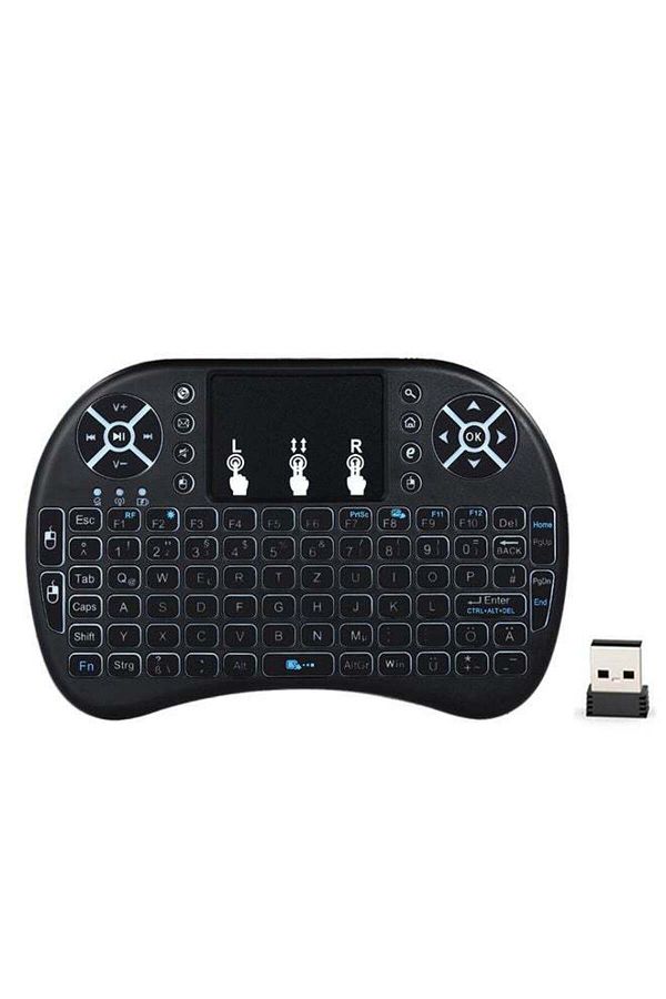 erorex-Wireless Keyboard Remote Control With Touchpad For Smart TV Black 1