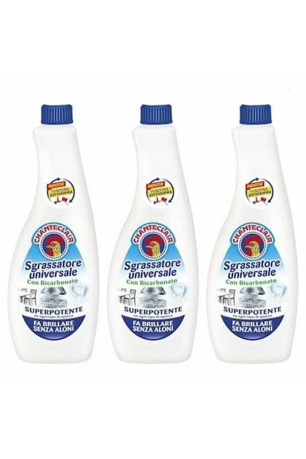 chante clair-Pack Of 3 X Universal Degreaser Refill With Bicarbonate, Chanteclair Sgrassatore, 600 ml Solution 1