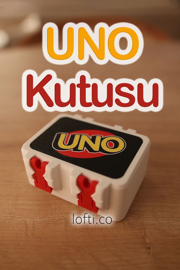 loftico-صندوق تخزين لعبة بطاقات Uno - صندوق بطاقات Uno 1