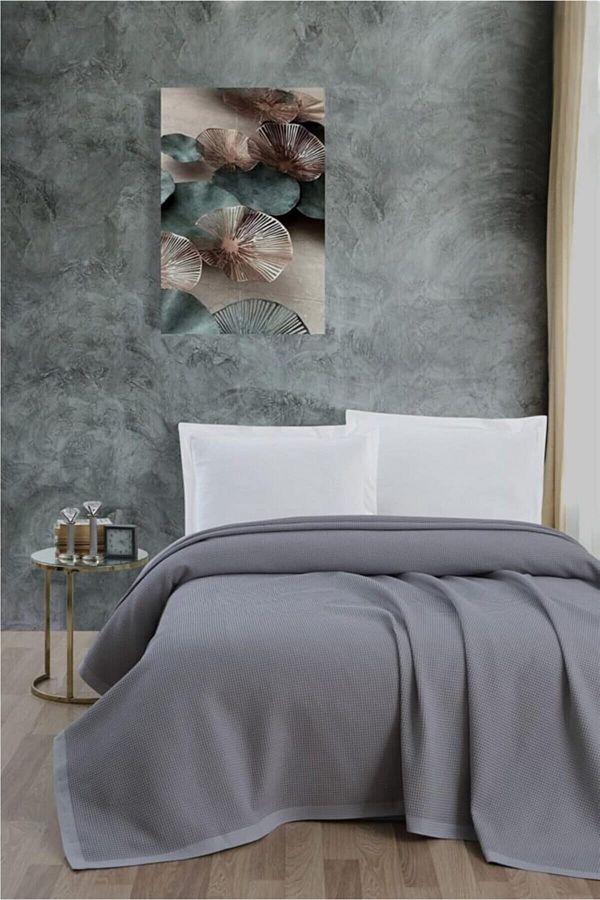 STOREMAX-Vegashop Air Conditioned Pike, 100% Cotton Honeycomb Pike, Four Seasons Pike King Size 240X260 Gray Atelier 1032 1