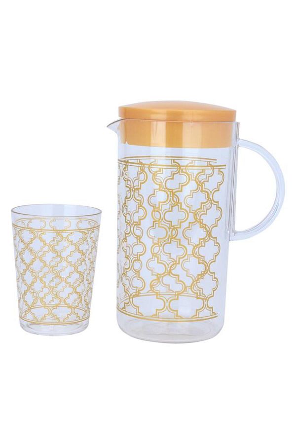 ALSAIF-Plastic Cups And Cups Set 0.4/1.2 L 4 Cups Transparent 1