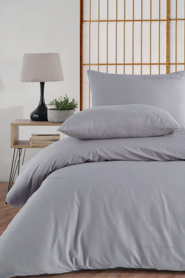 Formeya-Einzelbettbezug-Set aus 100 % Baumwolle mit elastischem Laken, 4 Farben 1