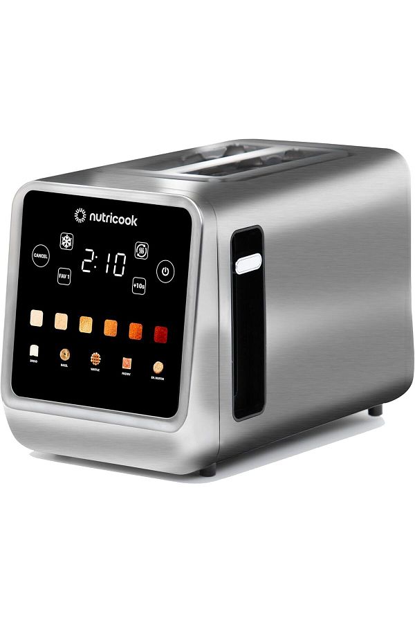 Nutricook-Toasti Digital Toaster - 2-Slice with Intuitive Touch-screen Display, 6 Shade Settings, Silver, 850W 1