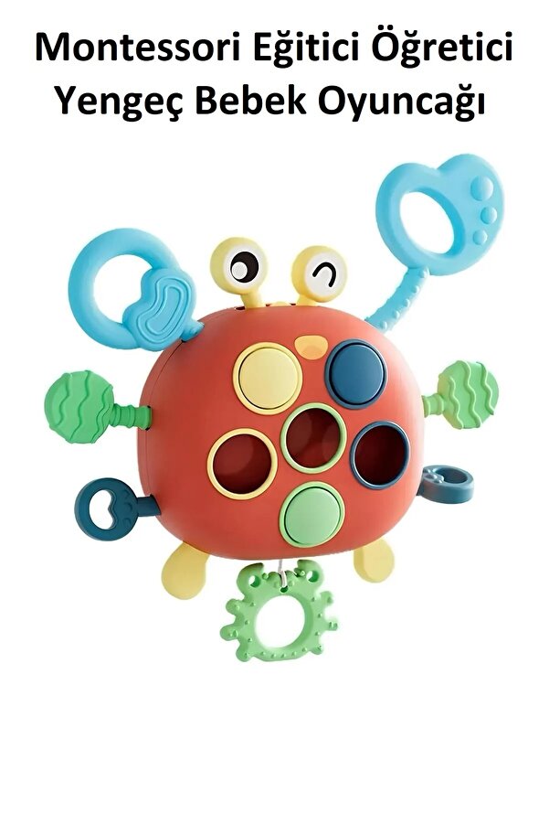 tutobaby Yengeç Şekilli Montessori Duyusal Gözlem Beceri Geliştirme Eğitici Oyuncağı