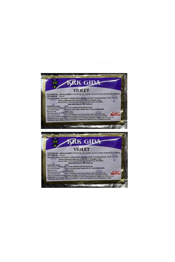 Krk Gıda-2Pcs 9 Gr Powder Purple Coloring Food Dye 1