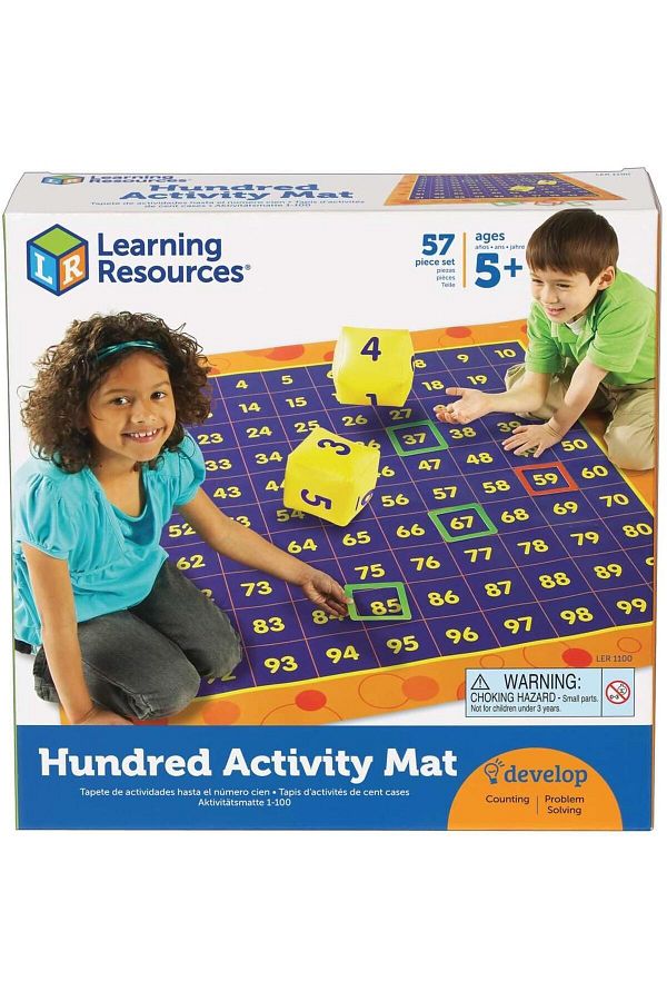 Learning Resources-LR-HIP HOPPIN' HUNDRED MAT™ ACTIVITY SET 1