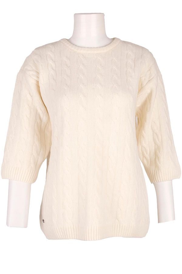 BLU-Hair Knitted Three Quarter Sleeve Knitwear Blouse 1